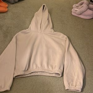 Cropped tan hoodie